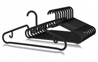 wieszaki "s" premium - |czarne| - 25szt
