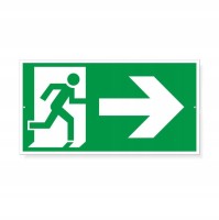 tabliczka informacyjna - wyjŚcie ewakuacyjne |kierunek prawo||zielona| |pvc| (30x16cm)