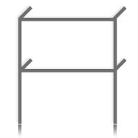 wieszak sklepowy na ścianę na odzież 100cm